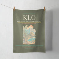 Thumbnail for Kalibo International Airport (KLO) design on green army towel