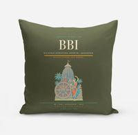 Thumbnail for Biju Patnaik International Airport (BBI) design on green army pillow