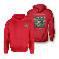 Thumbnail for VINTAGE G4270 - The Lagoon School Bus - Double-Side Hoodie design on red double side