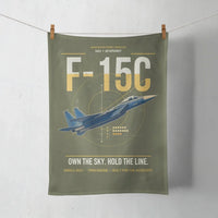 Thumbnail for F-15C Eagle design on green army towel