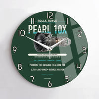 Thumbnail for PEARL 10X design on dark green no frame wall clock