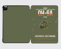 Thumbnail for Hughes OH-6A Cayuse design on green army ipad tablet case