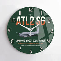 Thumbnail for Atlantique 2 Standard 6 design on dark green no frame wall clock