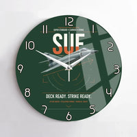 Thumbnail for Dassault Super Étendard design on dark green no frame wall clock
