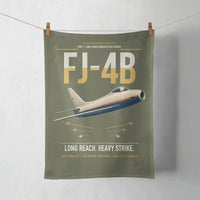 Thumbnail for FJ-4B Fury design on green army towel