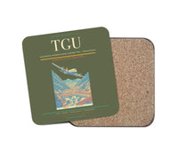 Thumbnail for Toncontín International Airport (TGU) design on green army 1 piece coaster