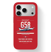 Thumbnail for Beechcraft Baron G58 design on red magsafe iphone case, for iPhone 17 Pro