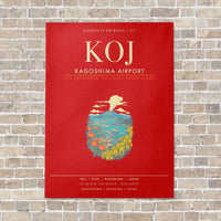 Thumbnail for Kagoshima Airport KOJ - Canvas Framed - Red