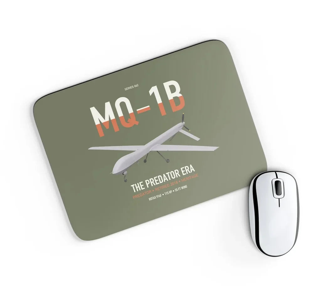 MQ-1B Predator design on green army rectangle mouse pad