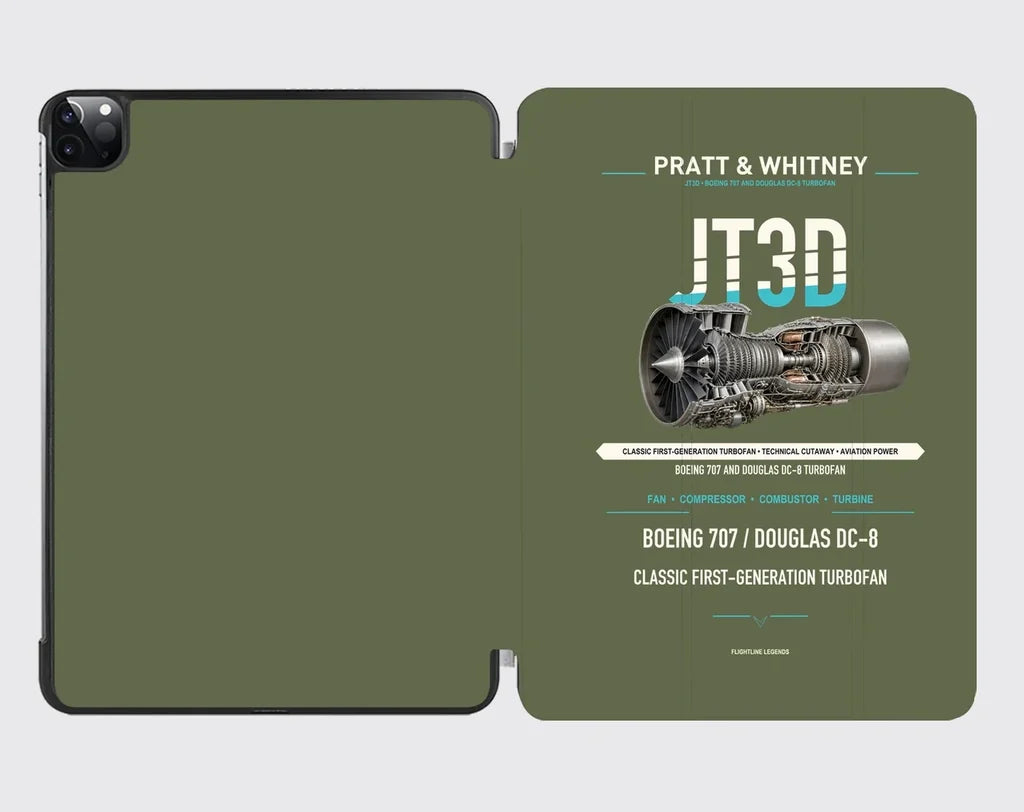 JT3D design on green army ipad tablet case