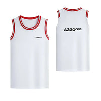 Thumbnail for A330neo & Text Designed Basketball Style Sports Tank Tops - view 14