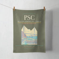 Thumbnail for Tri-Cities Airport (PSC) design on green army towel