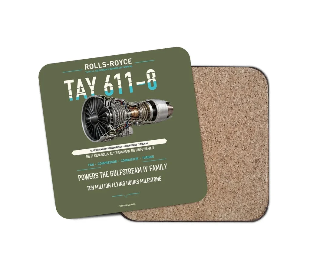 TAY 611-8 design on green army 1 piece coaster