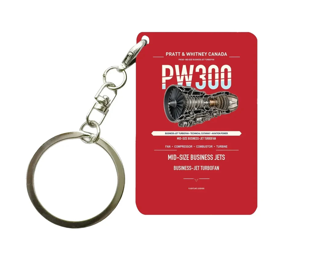 PW300 Key Chain design on red key chain
