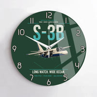 Thumbnail for S-3B Viking design on dark green no frame wall clock