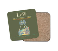 Thumbnail for Lome-Tokoin International Airport (LFW) design on green army 1 piece coaster