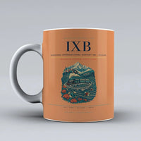 Thumbnail for International Airport IXB — Siliguri Mug design on orange bagdogra