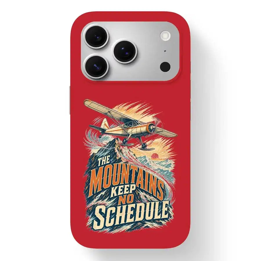 SIGNAL 643 - The Mountains Keep No Schedule - MagSafe iPhone 17 Pro design on red magsafe iphone 17 pro