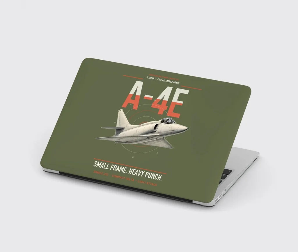 A-4E Skyhawk design on green army MacBook case