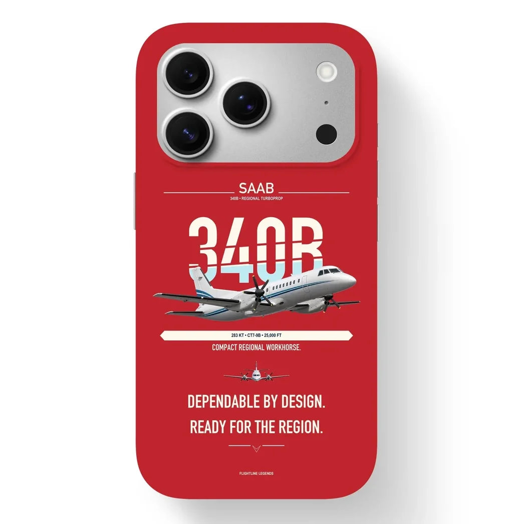 Saab 340B Case design on red iphone case