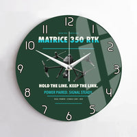 Thumbnail for DJI Matrice 350 RTK design on dark green no frame wall clock