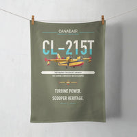 Thumbnail for Canadair CL-215T design on green army towel