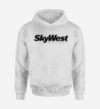 Thumbnail for Skywest Airlines logo printed on white hoodie