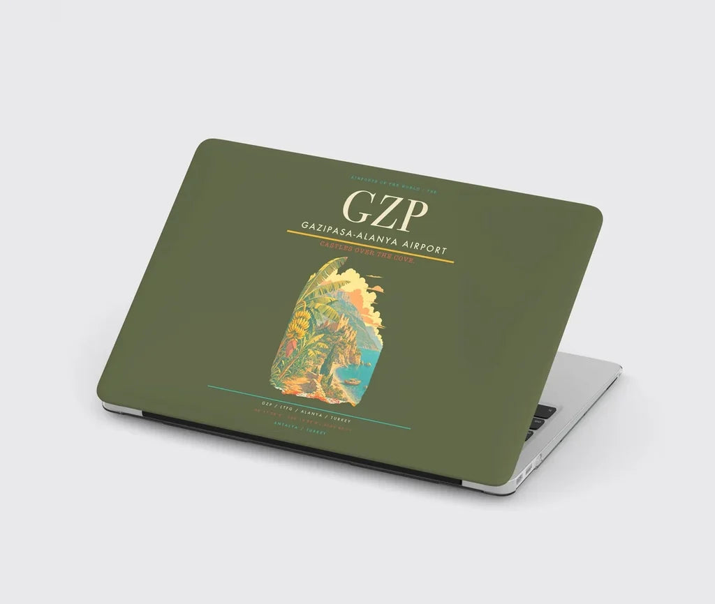 Gazipasa-Alanya Airport (GZP) design on green army MacBook case