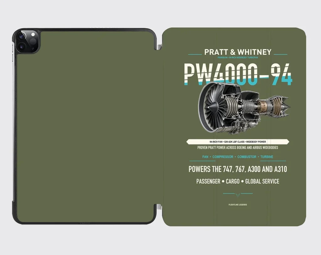 PW4000-94 design on green army ipad tablet case