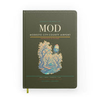 Thumbnail for Modesto City-County Airport (MOD) design on green army notebook