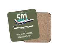 Thumbnail for Cessna 501 Citation I SP design on green army 1 piece coaster