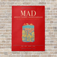 Thumbnail for Adolfo Suarez Madrid-Barajas Airport MAD - Canvas Framed - Red