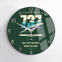 Thumbnail for Boeing 737-800 NG design on dark green no frame wall clock