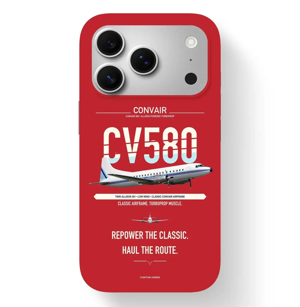 Convair 580 Case design on red iphone case