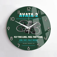 Thumbnail for DJI Avata 2 design on dark green no frame wall clock