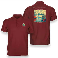 Thumbnail for VINTAGE G4333 - The Salt Flat Mirror - Double-Side Polo T-Shirt design on red