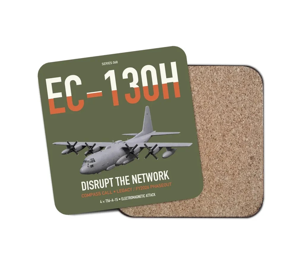 EC-130H Compass Call design on green army 1 piece coaster