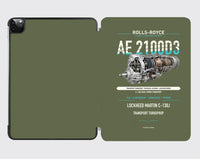 Thumbnail for AE 2100D3 design on green army ipad tablet case