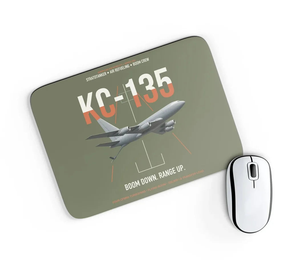 KC-135 STRATOTANKER design on green army rectangle mouse pad