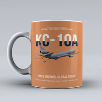 Thumbnail for KC-10A EXTENDER design on orange ceramic mug, double-side print
