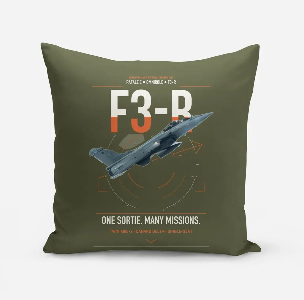 Dassault Rafale C — F3-R standard design on green army pillow