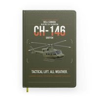 Thumbnail for Bell Canada CH-146 Griffon design on green army notebook