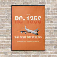 Thumbnail for RC-135S Cobra Ball vertical canvas print - framed - orange background