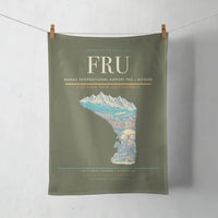 Thumbnail for Manas International Airport (FRU) design on green army towel