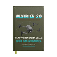 Thumbnail for DJI Matrice 30 design on green army notebook