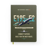 Thumbnail for Embraer E195-E2 design on green army notebook