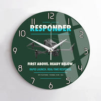 Thumbnail for BRINC Responder design on dark green no frame wall clock