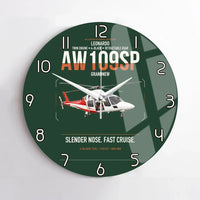 Thumbnail for Leonardo AW109SP GrandNew design on dark green no frame wall clock