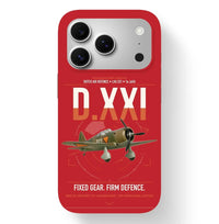 Thumbnail for Fokker D.XXI — Dutch LVA aircraft 221 design on red magsafe iphone case, for iPhone 17 Pro