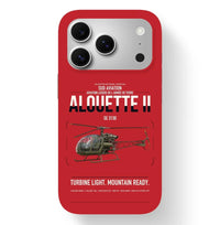 Thumbnail for Sud Aviation SE 3130 Alouette II design on red magsafe iphone case, for iPhone 17 Pro